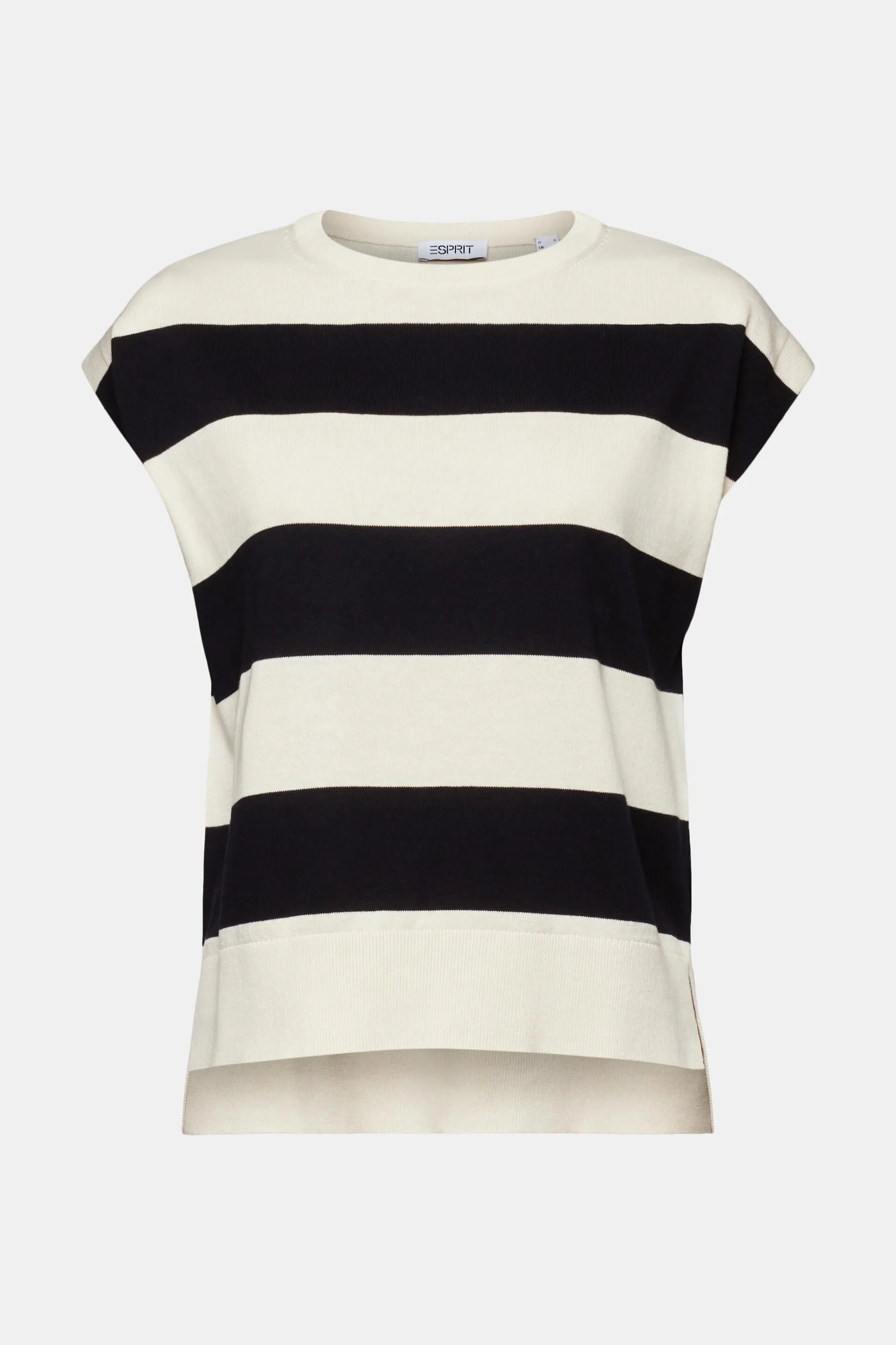 Pullover smanicato a righe