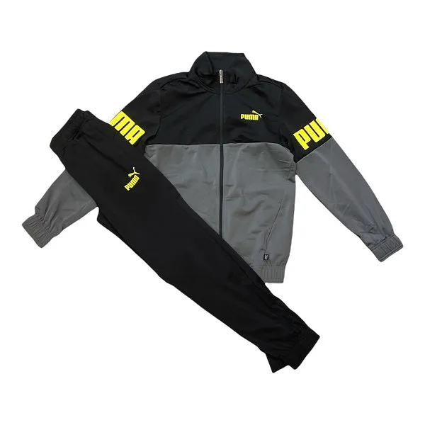 Puma Power Colorblock Tracksuit 848108 51 black-lemon