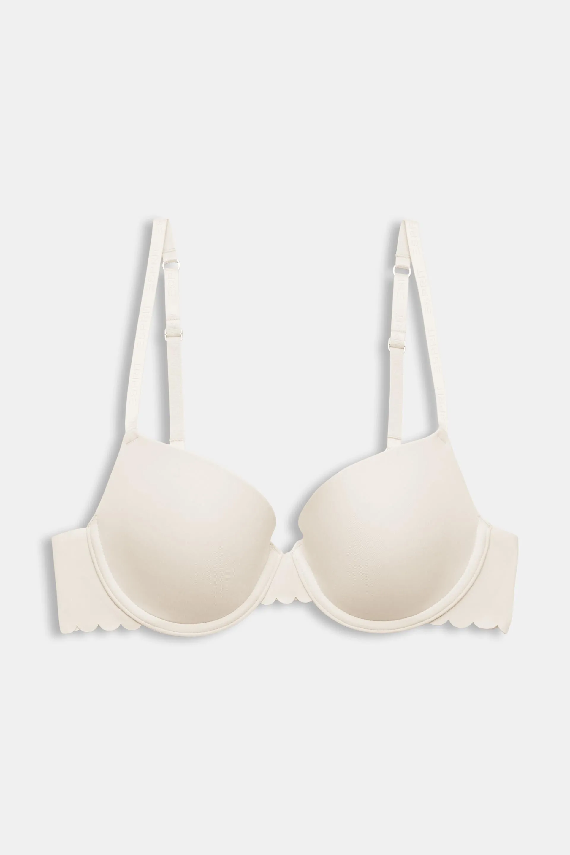Reggiseno imbottito con ferretto e bordini smerlati