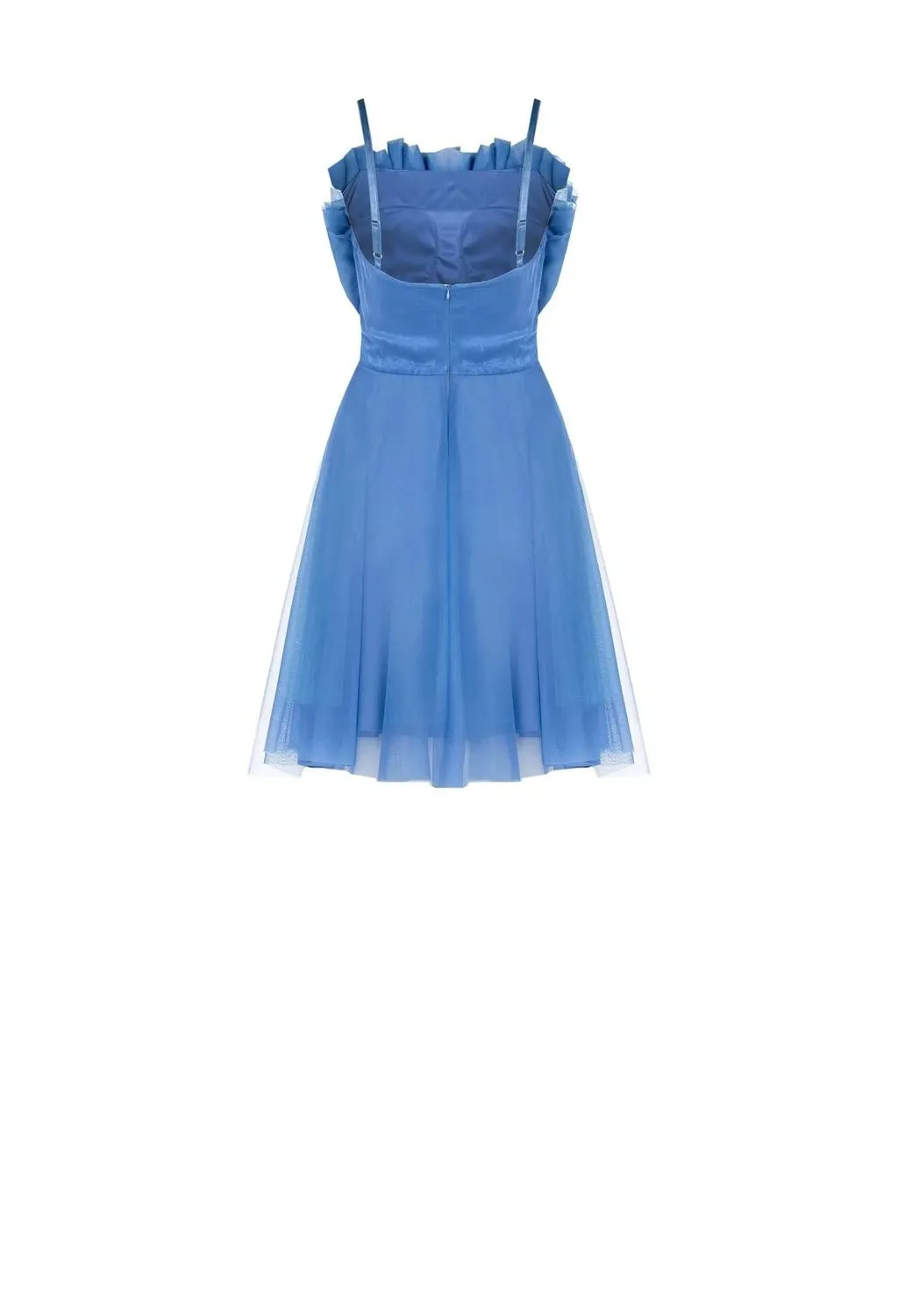 rinascimento  abito in tulle azzurro