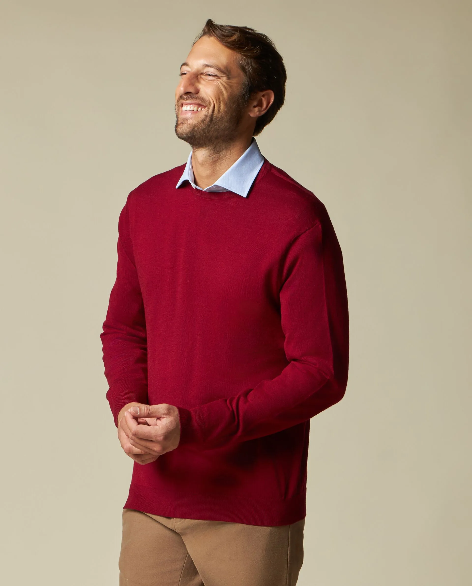 RUMFORD  Pullover rasato mouliné con cashmere Rumford uomo