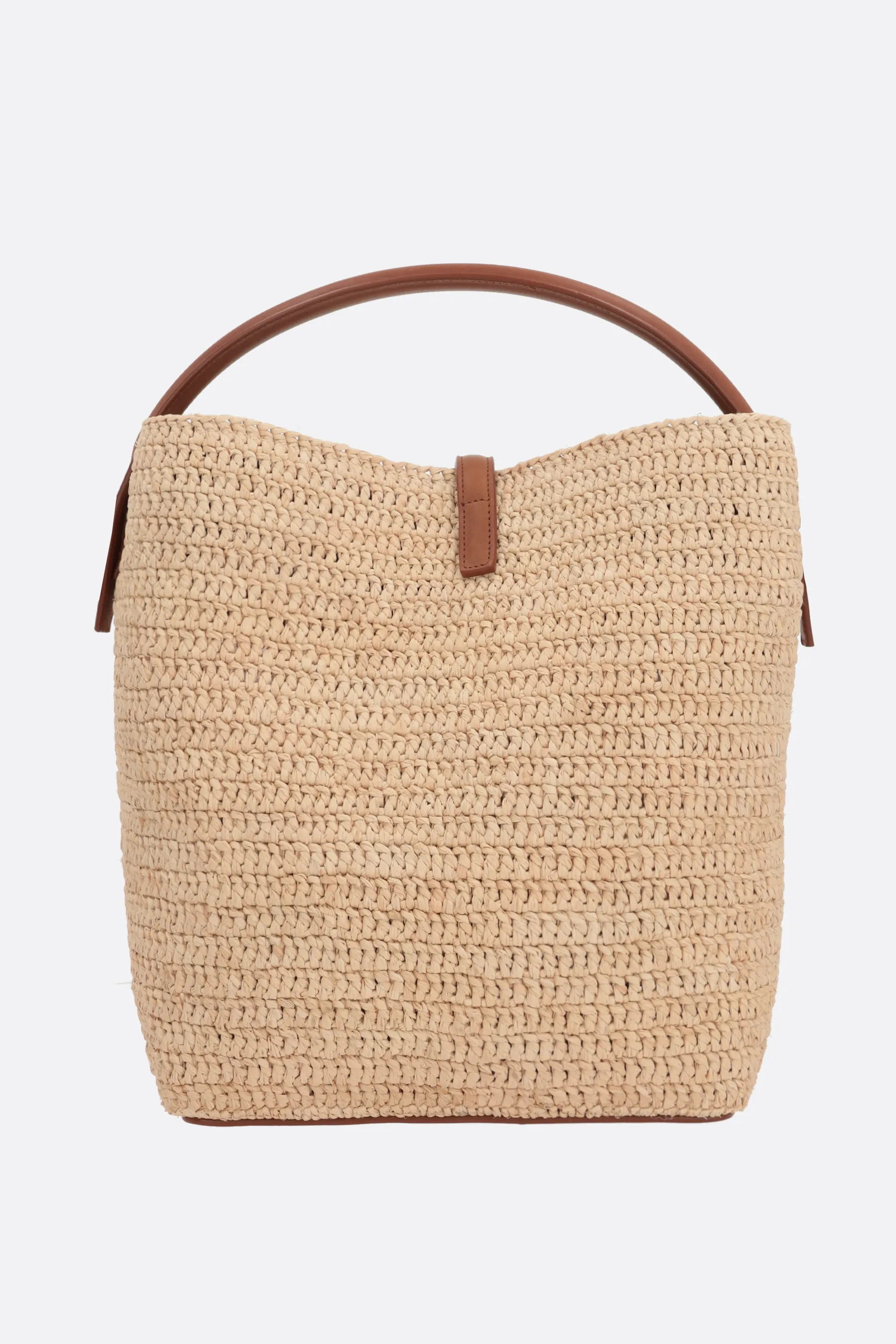 SAINT LAURENT borsa a secchiello Le 37 in rafia