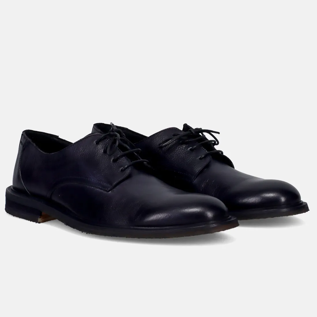 Scarpa derby da uomo Jerold Wilton blu notte in morbida pelle