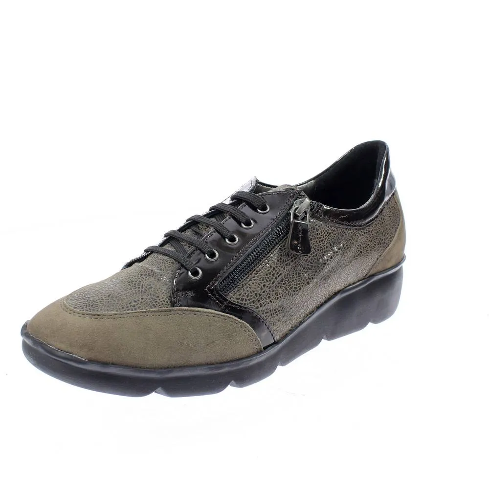 Scarpe comfort stringate con cerniera