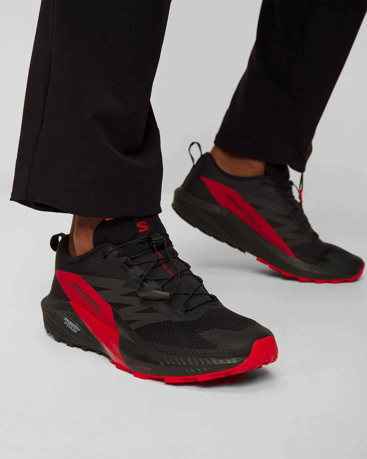 Scarpe da uomo Salomon Sense Ride 5 L47214300-black-fiery-red-black