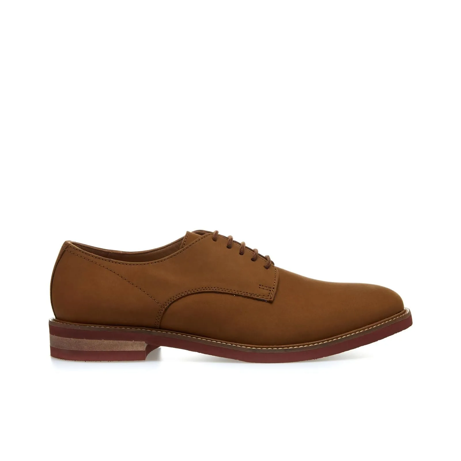 Scarpe marroni stringate casual in pelle