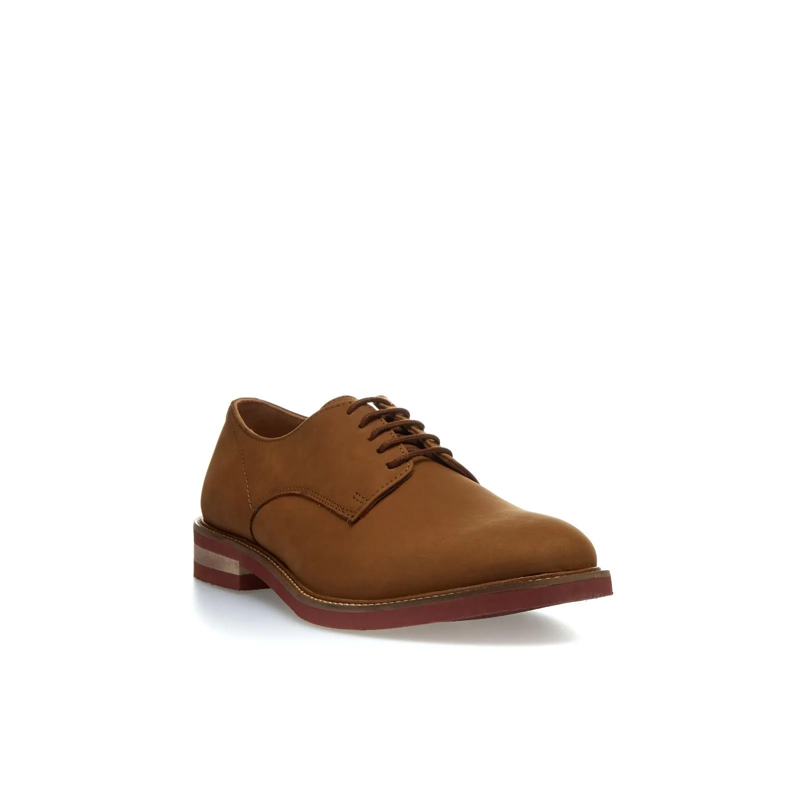 Scarpe marroni stringate casual in pelle