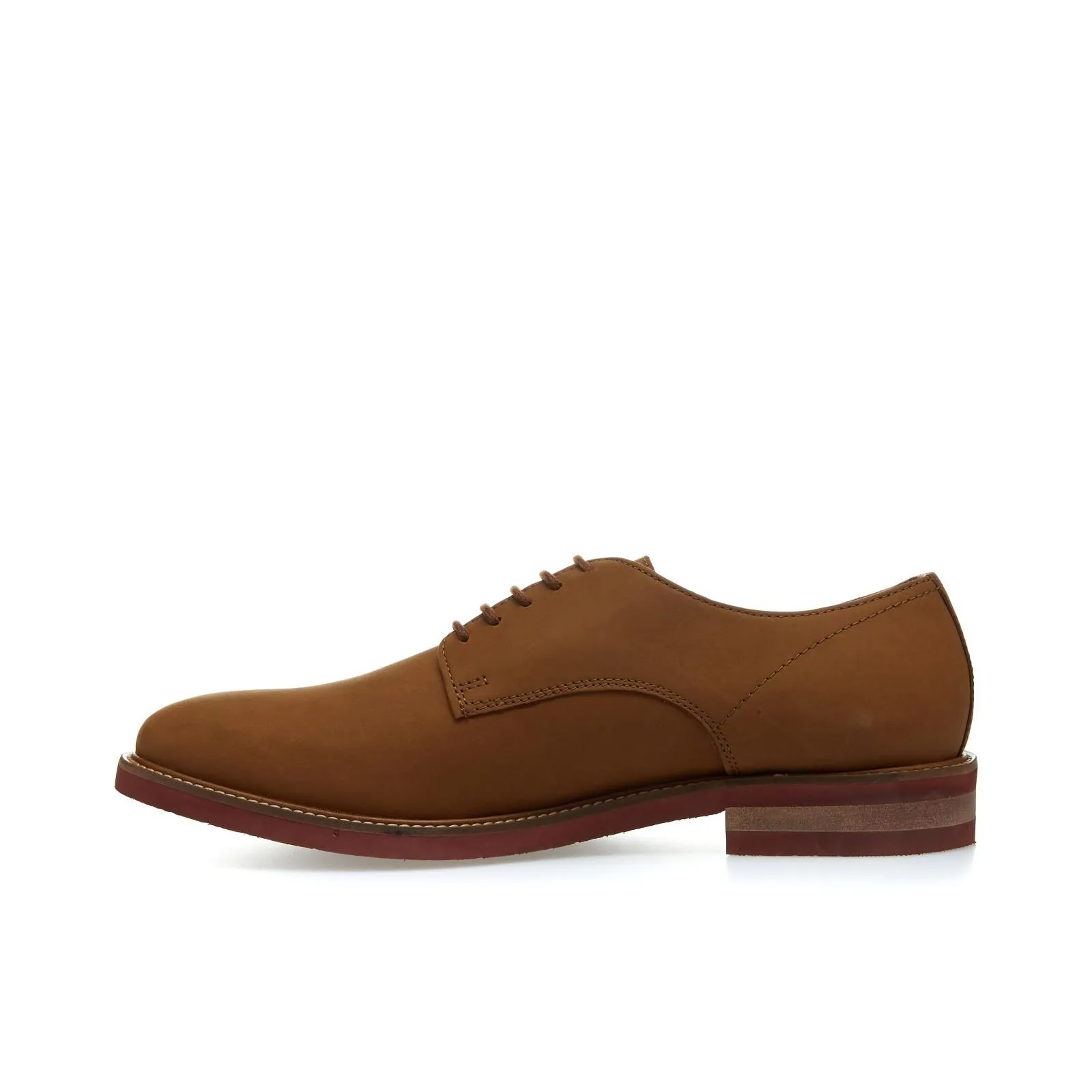 Scarpe marroni stringate casual in pelle