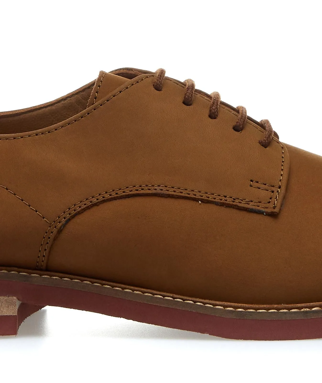 Scarpe marroni stringate casual in pelle