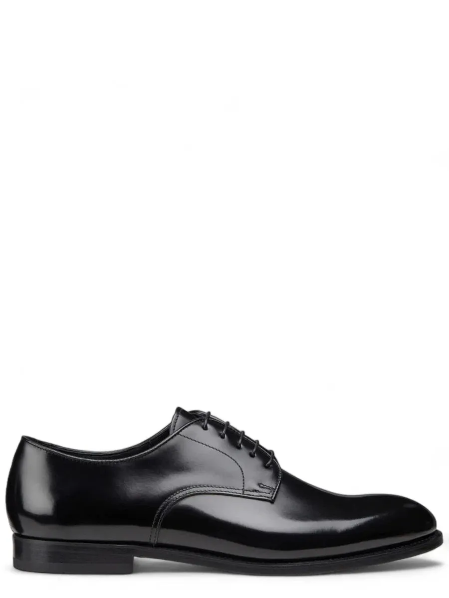 Scarpe Stringate in Vitello Spazzolato