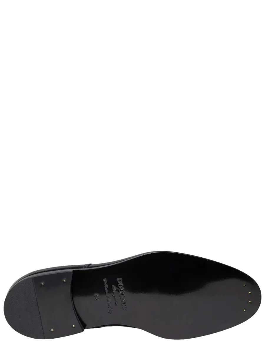 Scarpe Stringate in Vitello Spazzolato