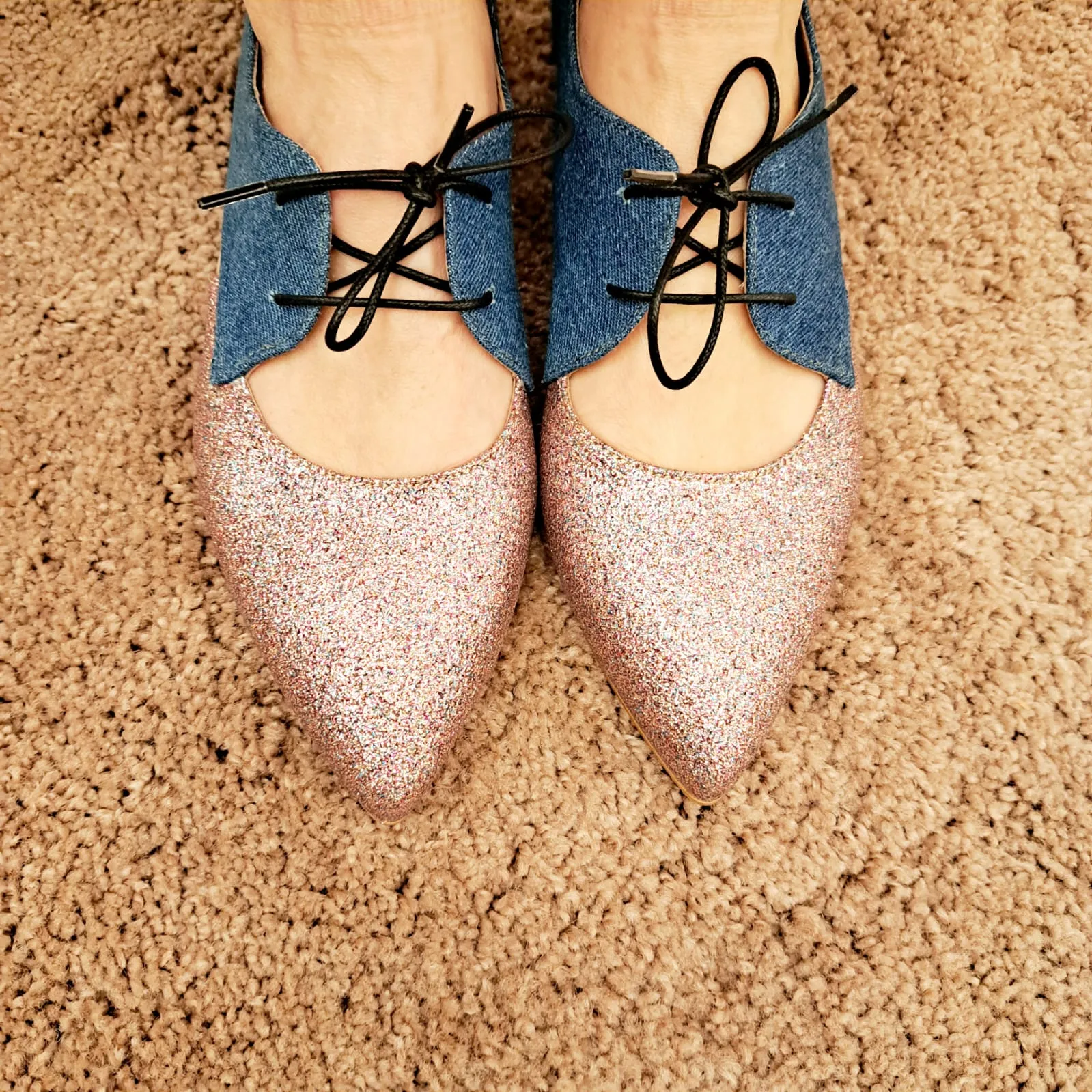 Scarpe Stringate Jeans/ Glitter Multicolor AnneClaire