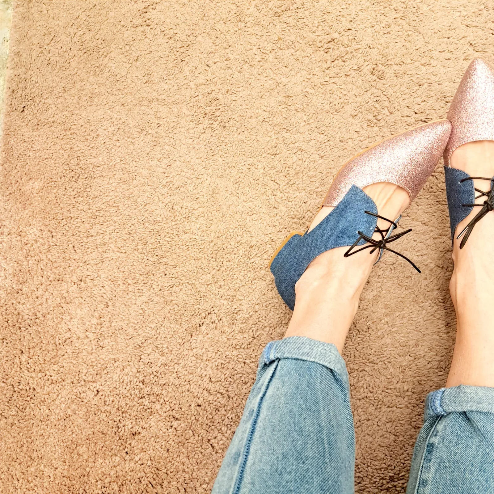 Scarpe Stringate Jeans/ Glitter Multicolor AnneClaire