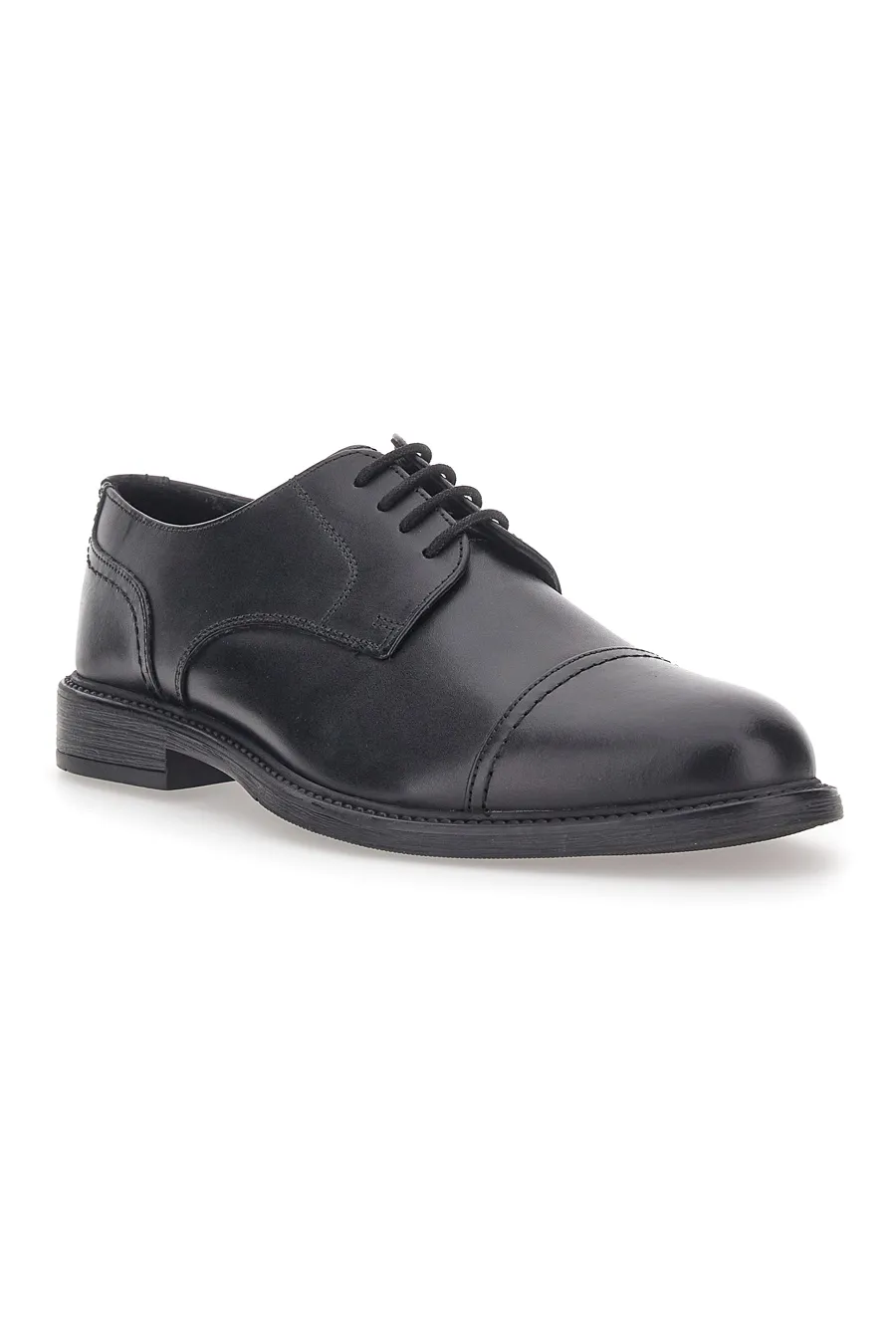 Scarpe Stringate Vera Pelle Nere Max Dillan 19033