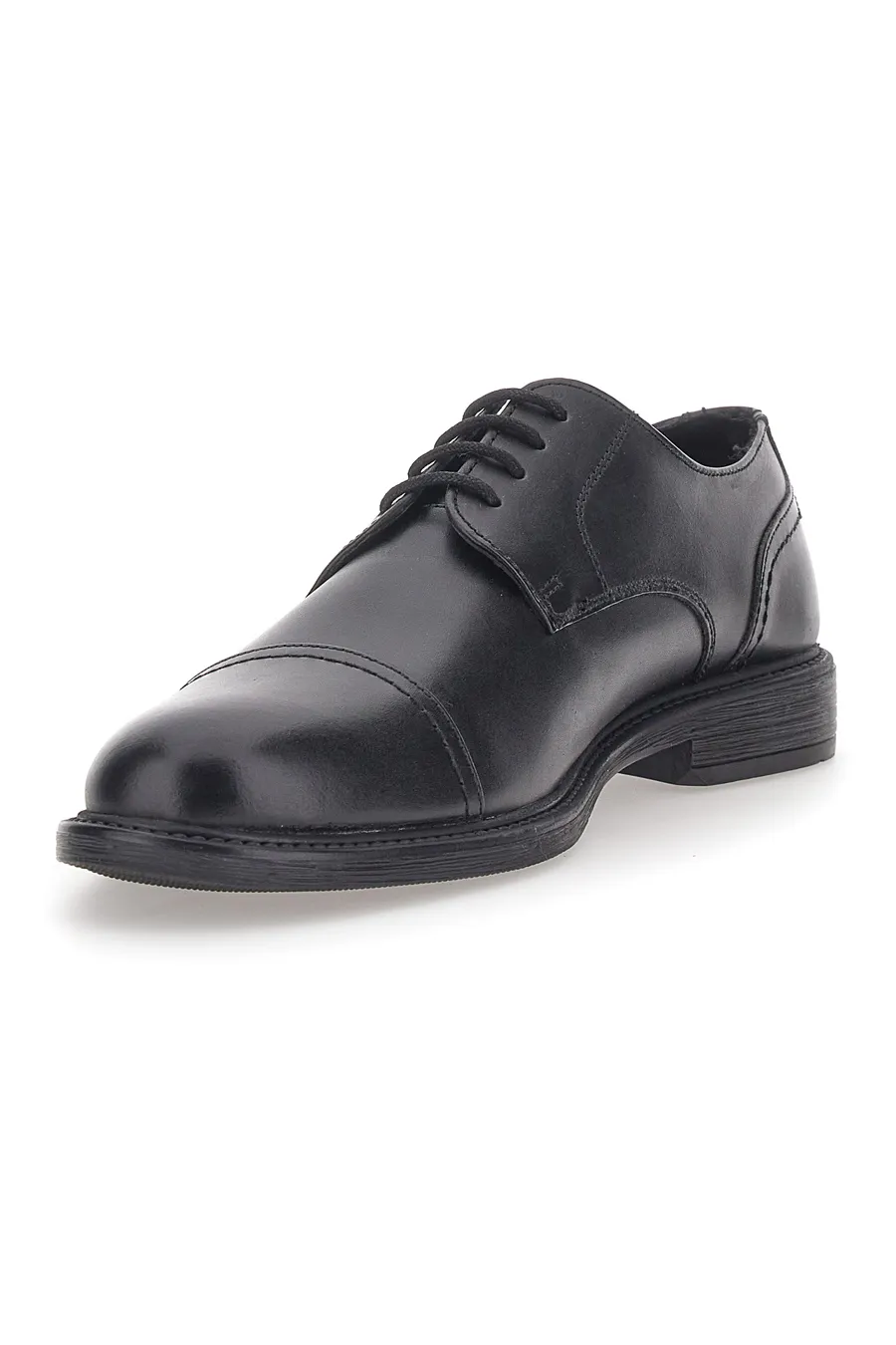 Scarpe Stringate Vera Pelle Nere Max Dillan 19033