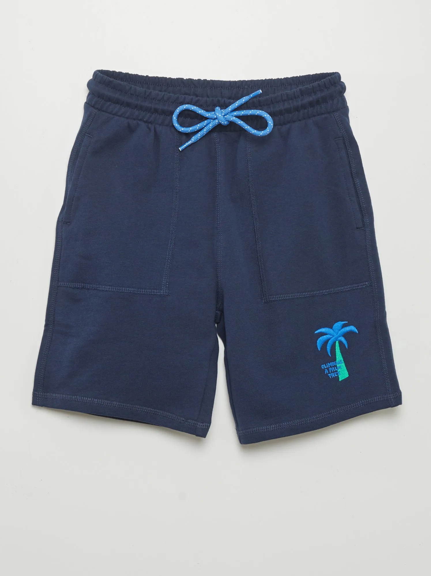 Shorts in tessuto felpato - NERO