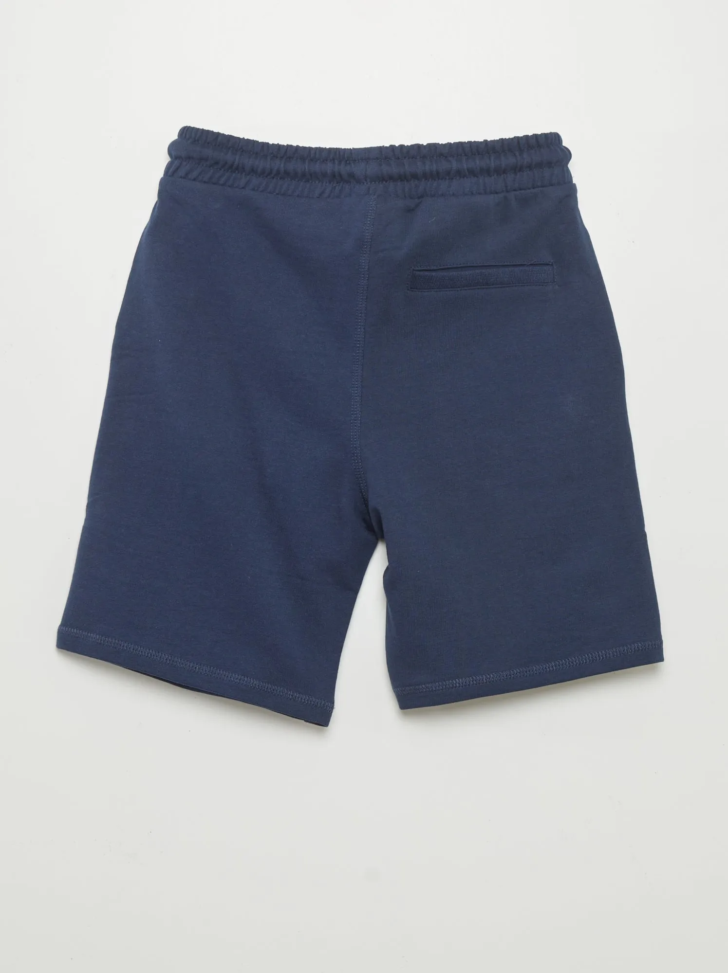 Shorts in tessuto felpato - NERO