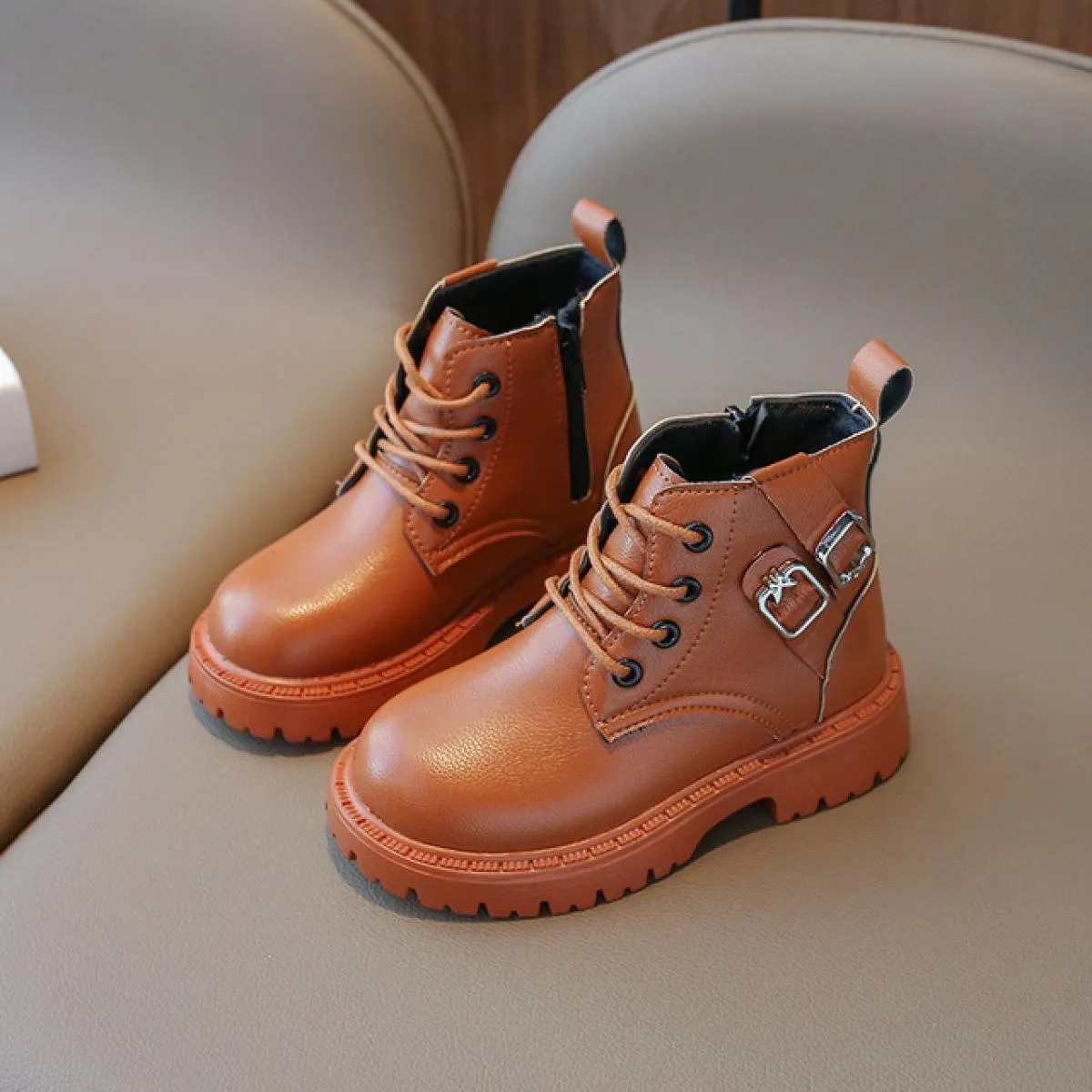Stivali da ragazza con tacco basso antiscivolo Scarpe comode da ragazza primavera autunno per bambini Scarpe eleganti formali di