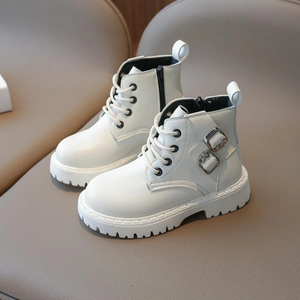 Stivali da ragazza con tacco basso antiscivolo Scarpe comode da ragazza primavera autunno per bambini Scarpe eleganti formali di