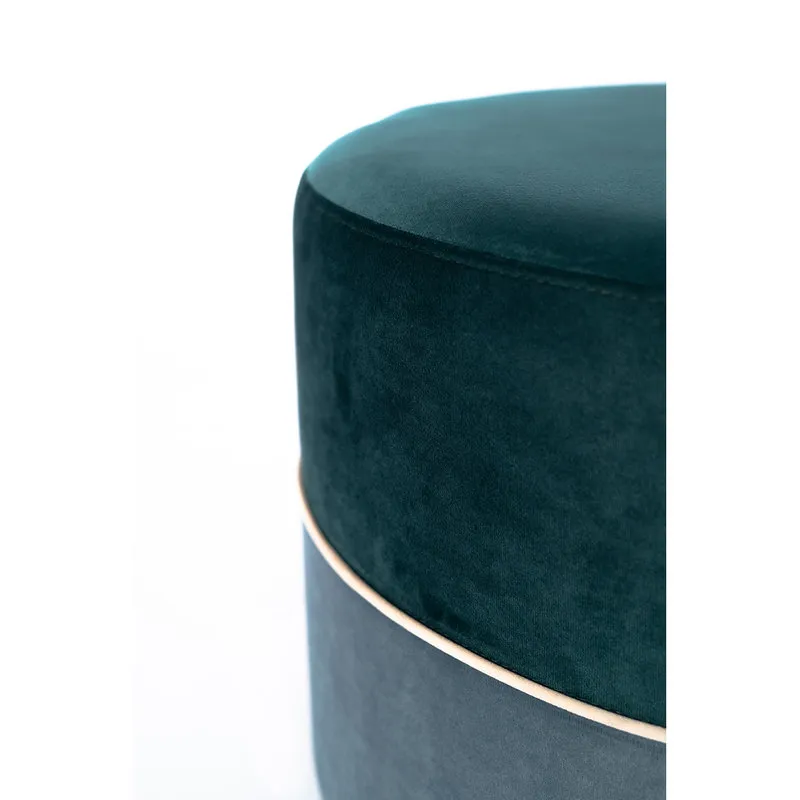 Stones Pouf in velluto, verde chiaro/verde scuro