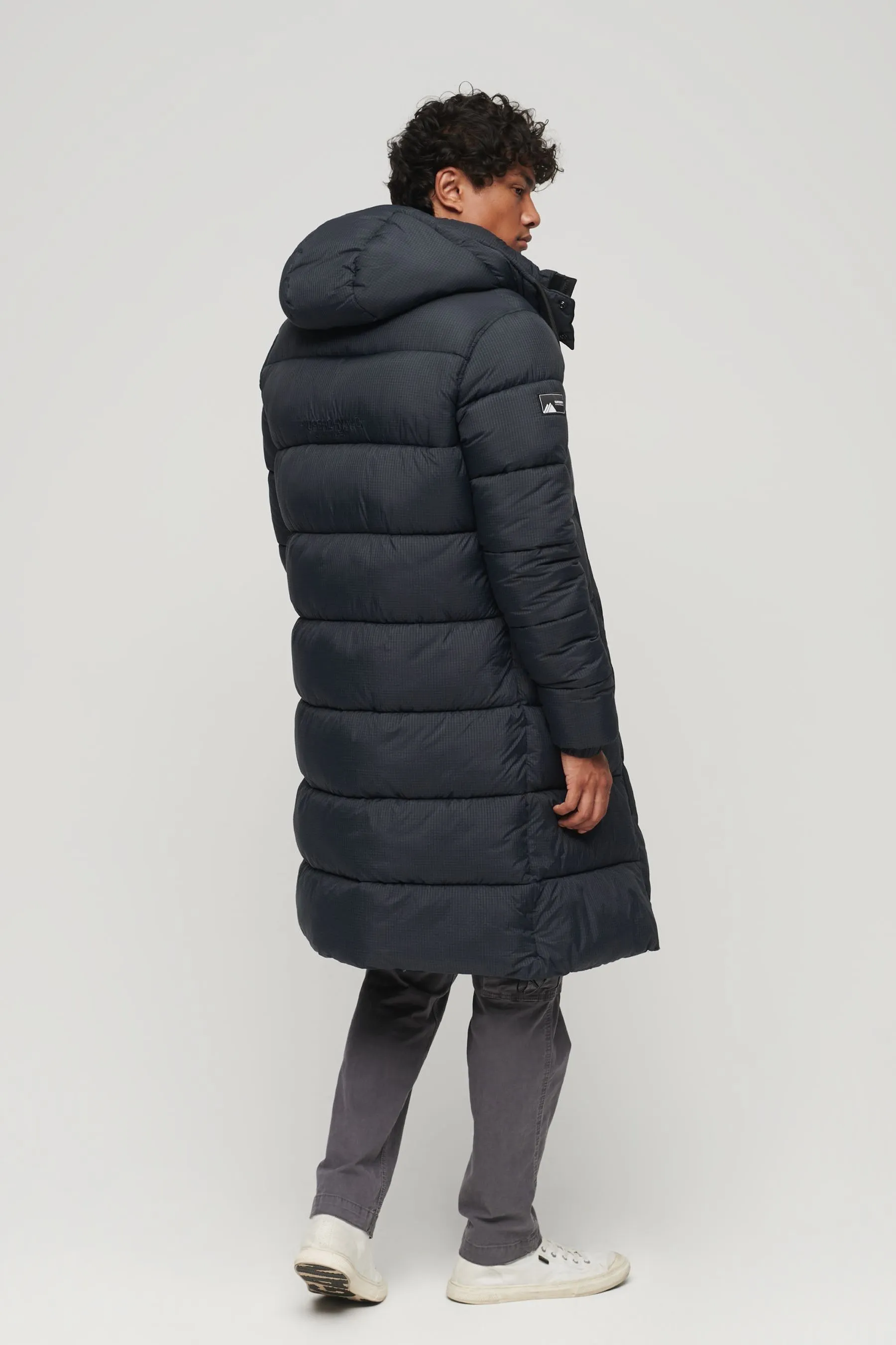 Superdry - Giacca lunga in tessuto antistrappe