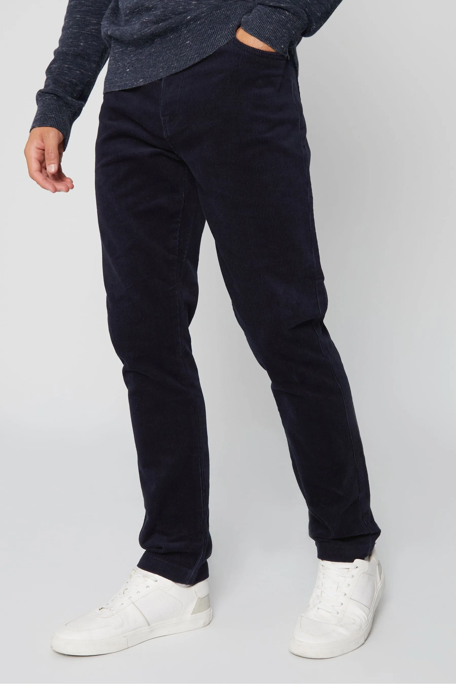 Threadbare - Pantaloni elasticizzata in velluto a coste con 5 tasche