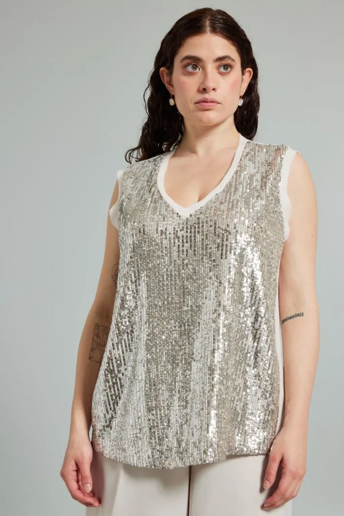 Top con paillettes