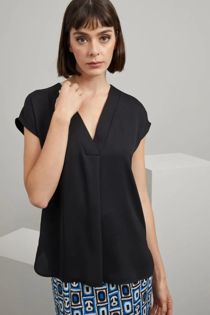 Top in crépe de chine