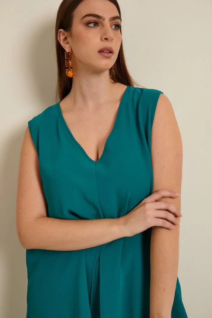 Top in georgette con spacco