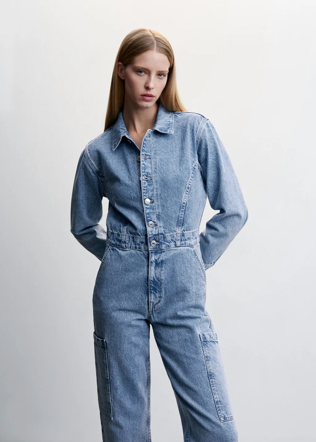 Tuta denim cargo