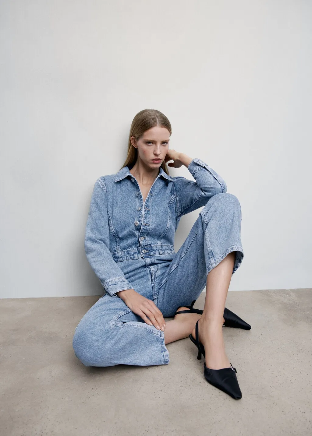 Tuta denim cargo
