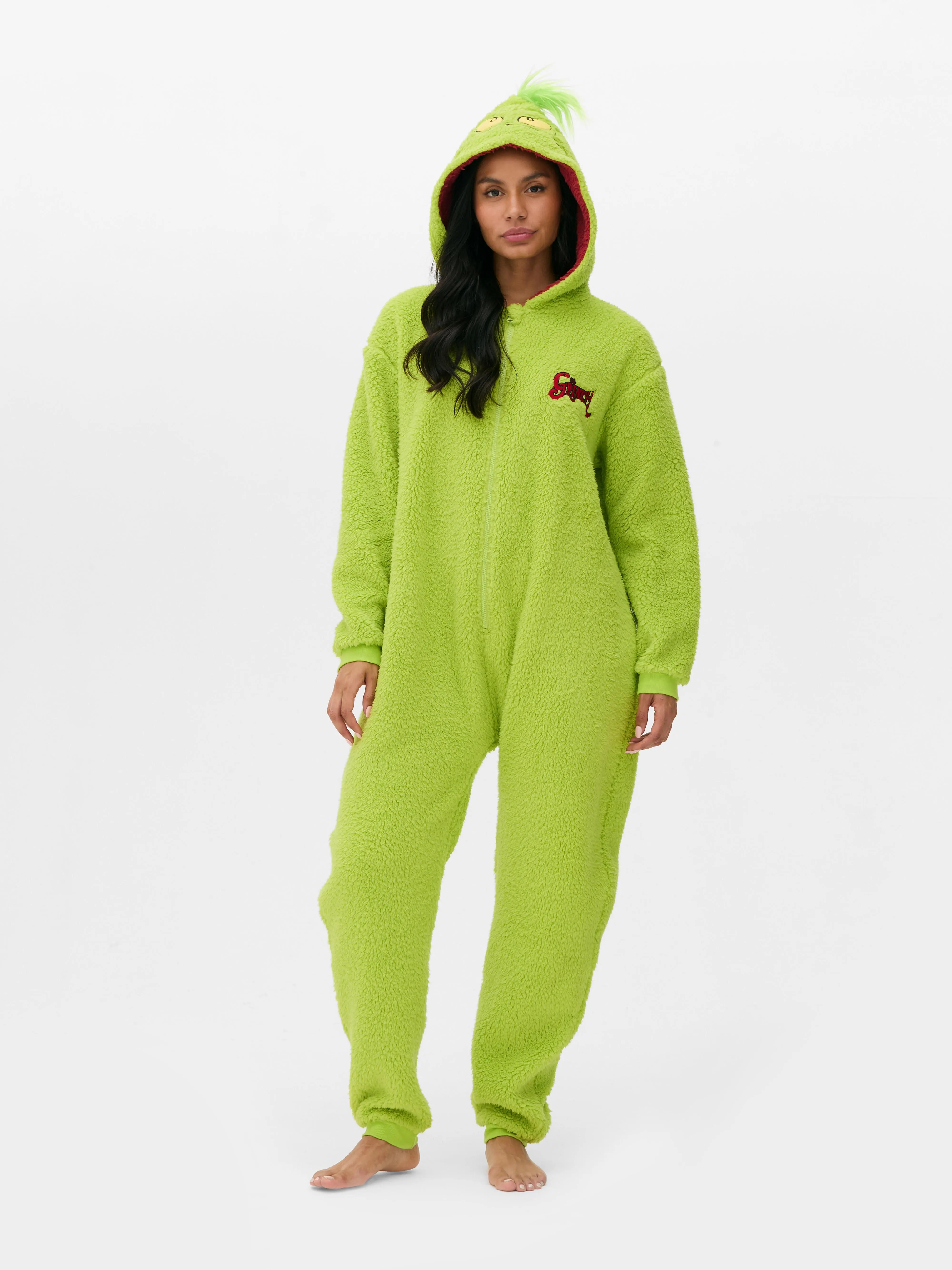 Tuta natalizia soffice da donna Il Grinch