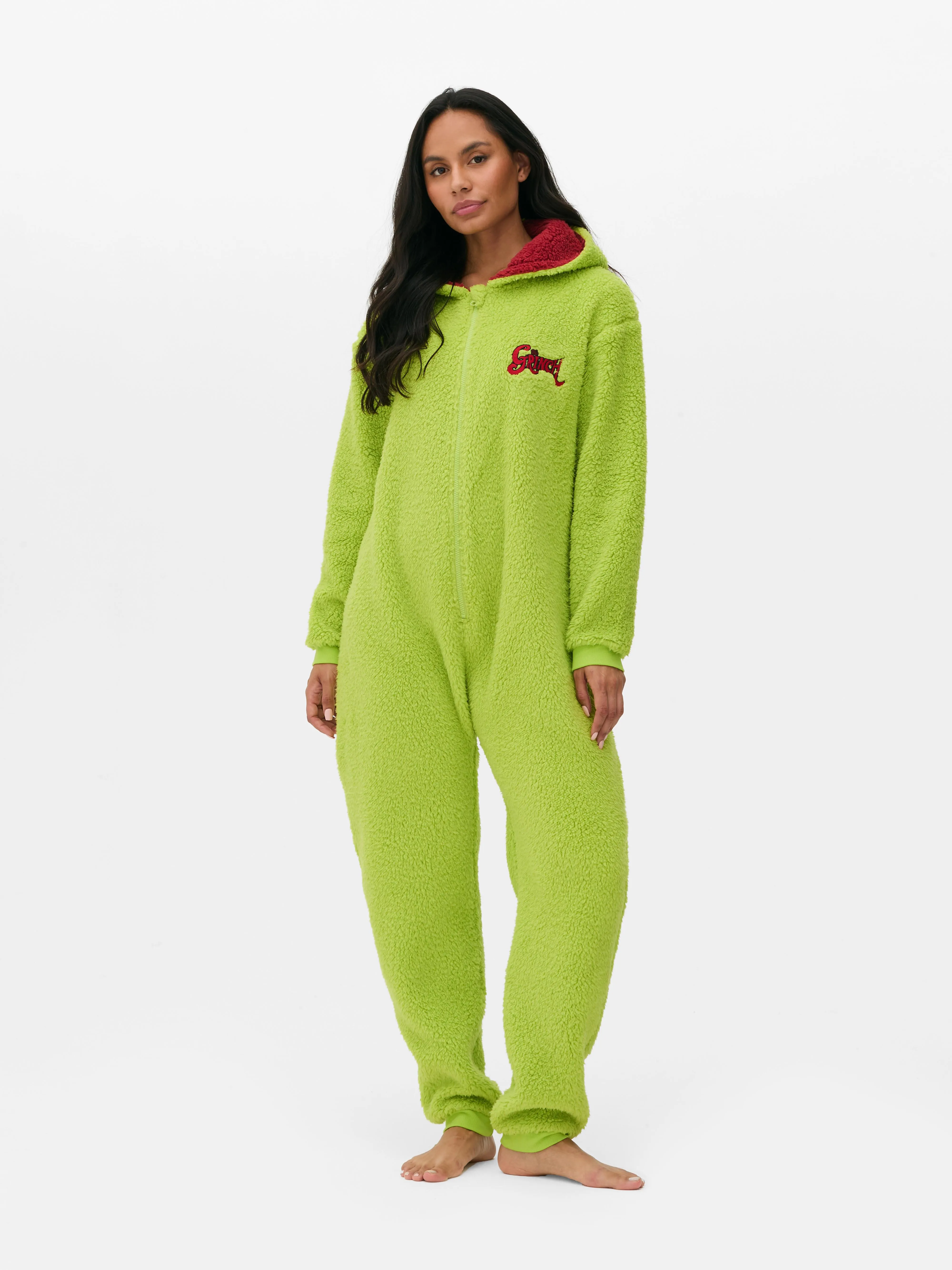 Tuta natalizia soffice da donna Il Grinch
