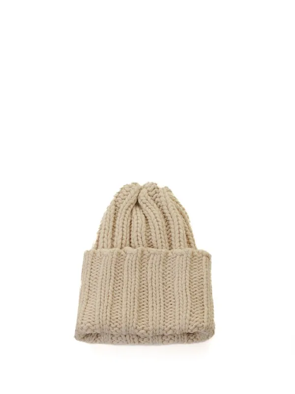 Vanilla cashmere beanie