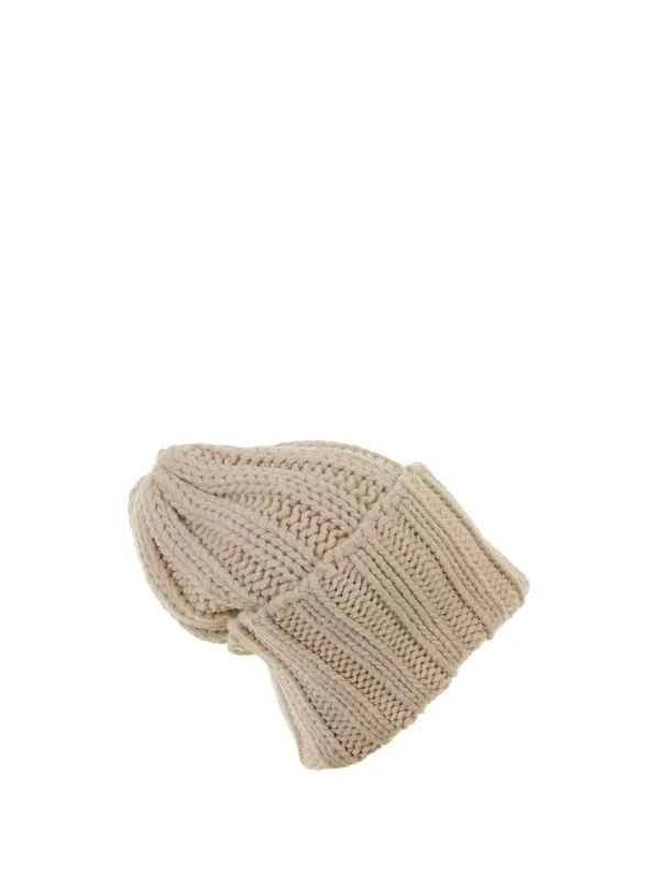 Vanilla cashmere beanie