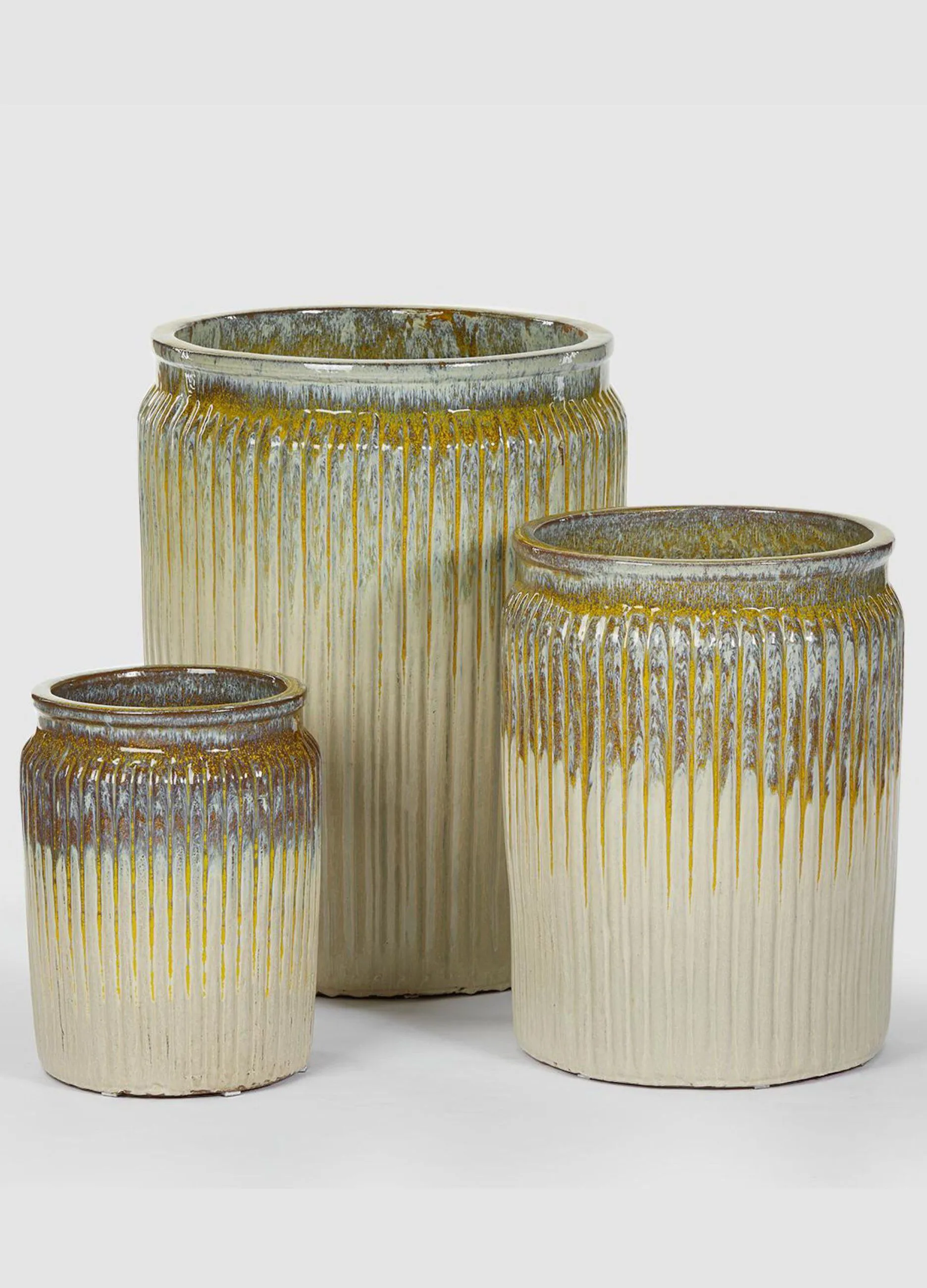 Vaso lavorato in ceramica smaltata