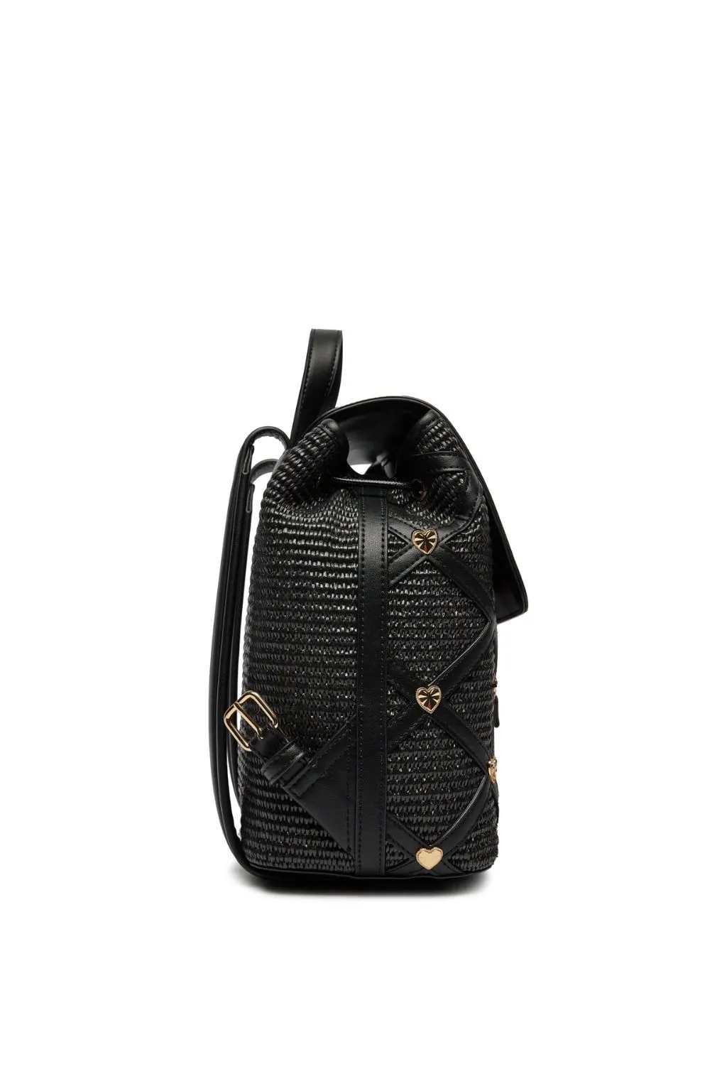 ZAINETTO NERO LOVE MOSCHINO IN RAFIA 4309