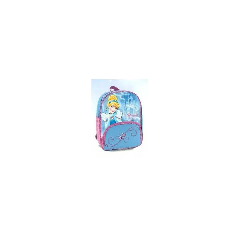 ZAINO ASILO CENERENTOLA DISNEY COLORE AZZURRO E ROSA CON LUCCICANTI PRODOTTO ORIGINALE