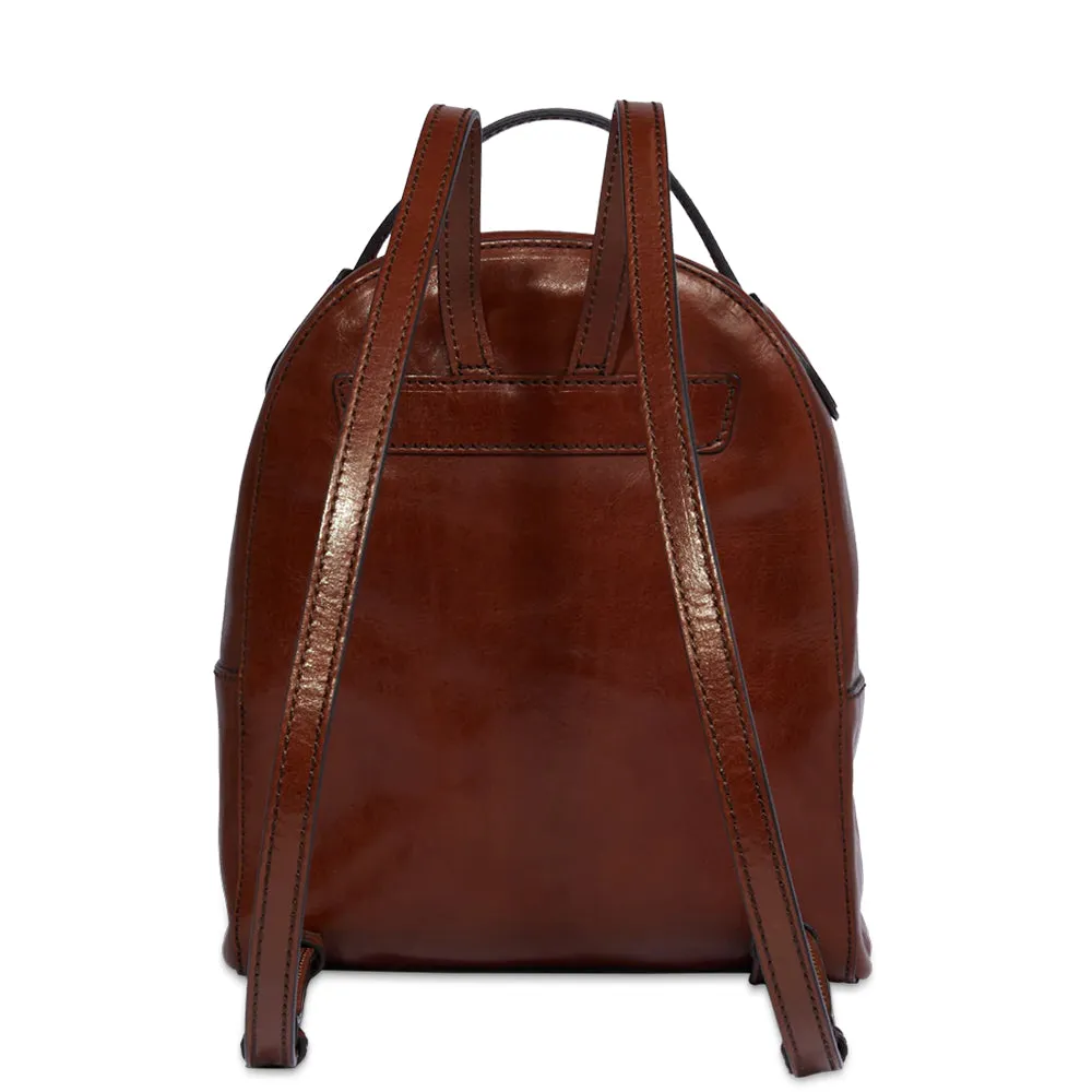 Zaino Donna Medio THE BRIDGE linea Elettra in Pelle Marrone
