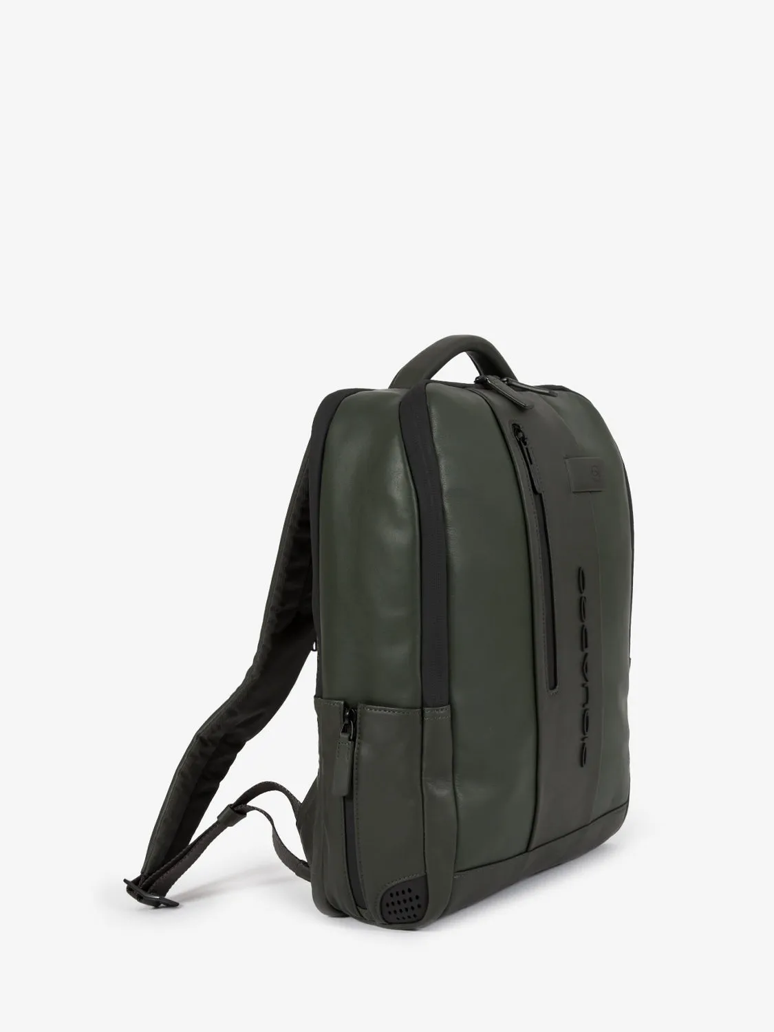 Zaino in pelle porta pc 14'' verde