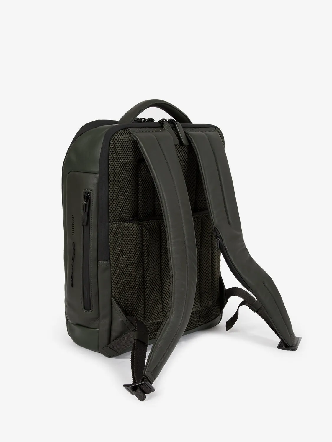 Zaino in pelle porta pc 14'' verde