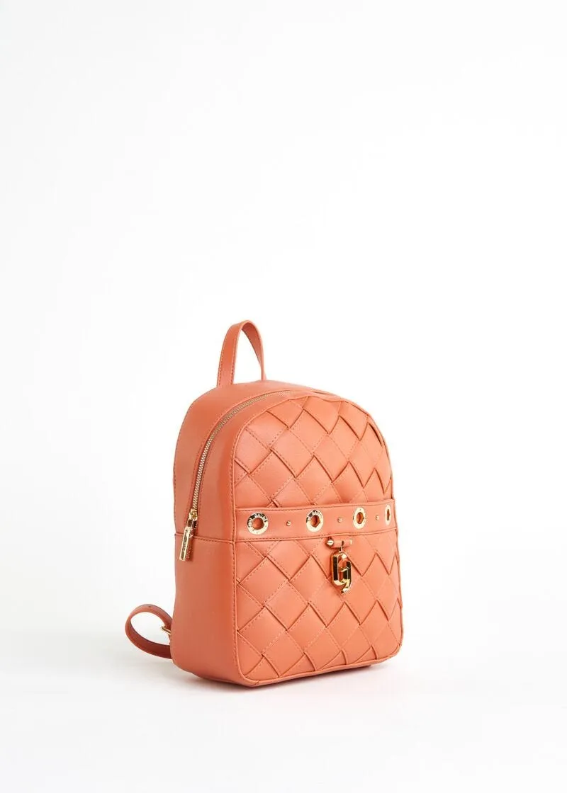 Zaino in similpelle intrecciata