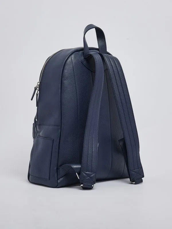Zaino uomo Orciani Micron in pelle martellata Navy