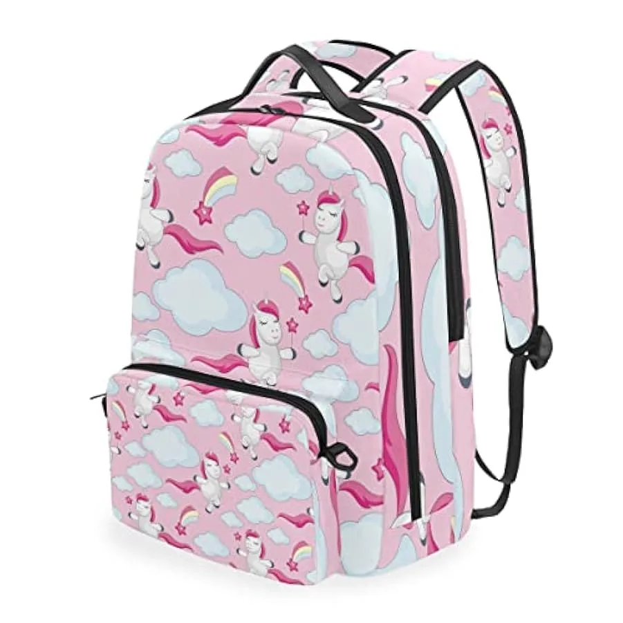 ZANHUGMI Zaino da trekking con motivo a unicorno carino con borsa a croce staccabile 159143147